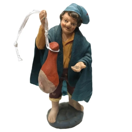 Salumiere vestito in stoffa 10 cm
