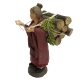 Boscaiola che porta la legna vestita in stoffa 10 cm