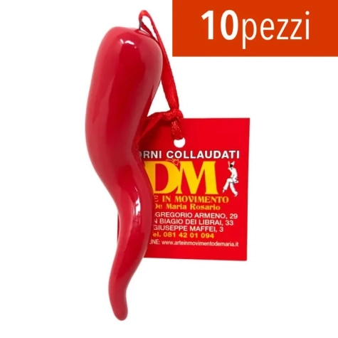 10 Cornicelli in ceramica 9 cm