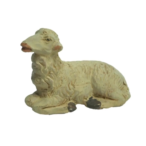 Pecora seduta in terracotta 12 cm