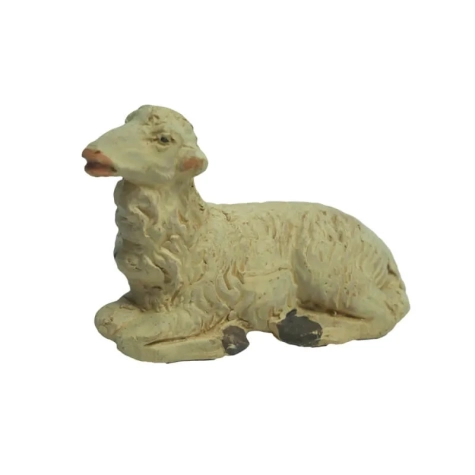 Pecora seduta in terracotta 10 cm