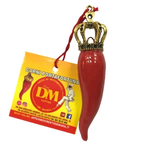 Corna in ceramica 5 cm con scatola regalo