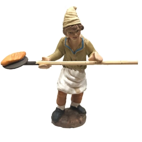 Fornaio con pala in terracotta 10 cm