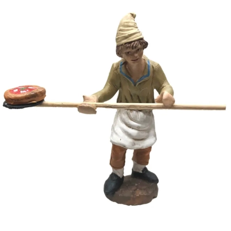 Pizzaiolo con pala in terracotta 10 cm