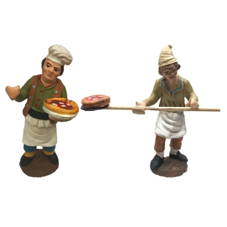 Pizzaioli a lavoro in terracotta 10 cm