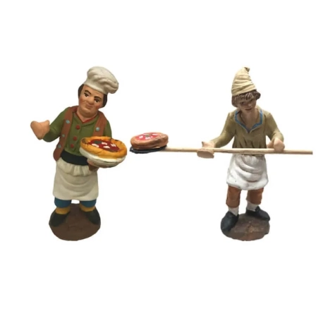 Pizzaioli a lavoro in terracotta 7 cm