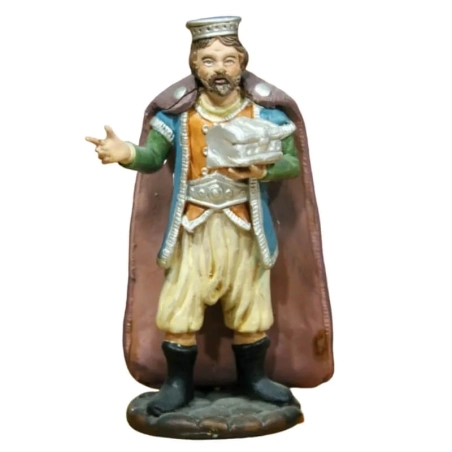 Re Magio con incenso in terracotta 12 cm
