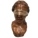 Dea Bendata busto antichizzata in ceramica 16 cm