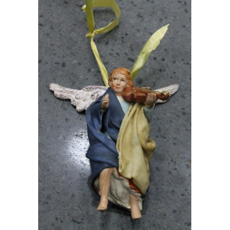 Angelo statuina vestita in stoffa 10 cm|Pastori napoletani del presepe