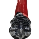 Corno Pulcinella con maschera cromata in ceramica da tavolo 50 cm