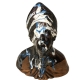 Busto di San Gennaro antico sfumato in ceramica 23 cm