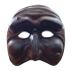 Maschera di Pulcinella marrone antico 25 cm
