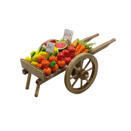 Carretto con frutta per pastori da 7 cm
