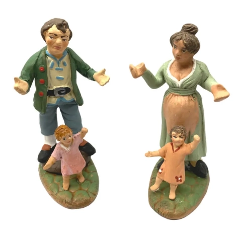 Famiglia in terracotta 10 cm