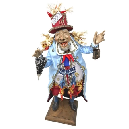 Gobbo scio scio vestito colorato con occhi in vetro 40 cm