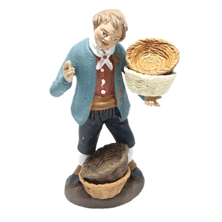 Venditore di ceste in terracotta 12 cm