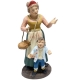 Donna con bambino in terracotta 12 cm