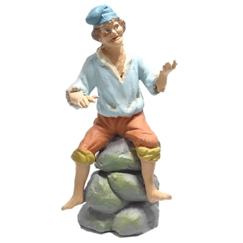 Pescatore in terracotta 12 cm