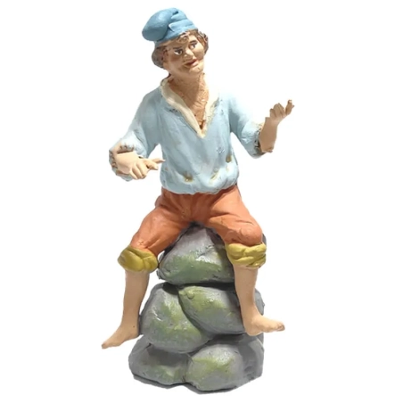 Pescatore in terracotta 12 cm