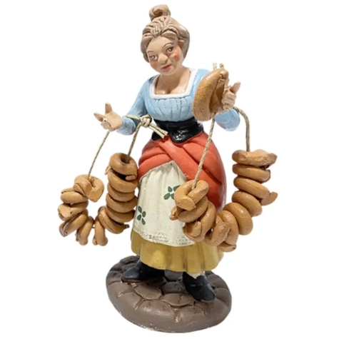 Donna con frise in terracotta 12 cm