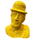Busto Totò giallo in terracotta 20 cm