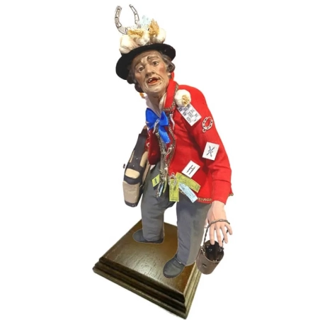 Gobbo scartellato con occhi in vetro 40 cm
