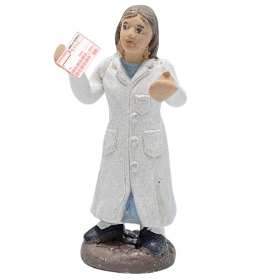 Statuetta Dottoressa o farmacista in terracotta 10 cm
