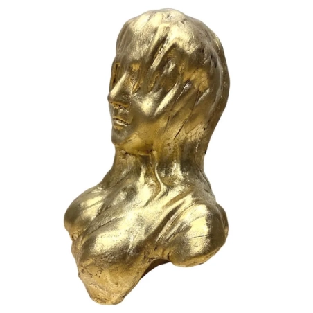 Bella Mbriana busto in foglio oro ceramica 21 cm