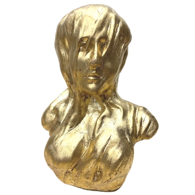 Bella Mbriana busto in foglio oro ceramica 21 cm