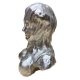Bella Mbriana busto in foglio argento ceramica 21 cm