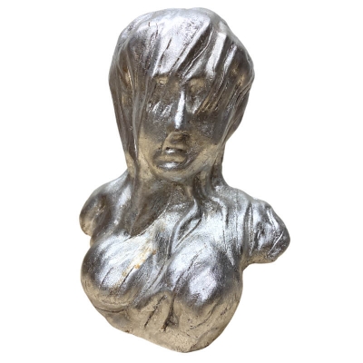 Bella Mbriana busto in foglio argento ceramica 21 cm