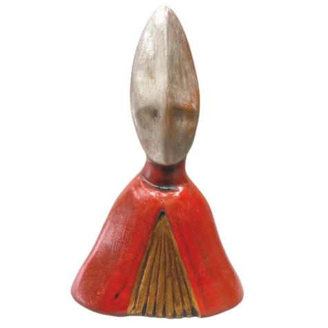 Busto San Gennaro rosso sfumato in terracotta 14 cm