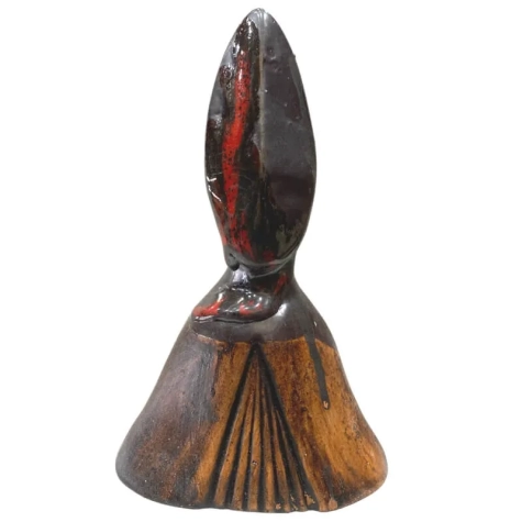Busto San Gennaro scuro sfumato in terracotta 14 cm