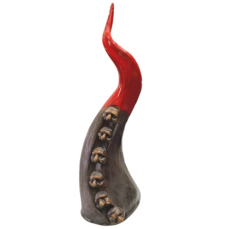 Corno Pulcinella mezza luna in ceramica da tavolo 30 cm