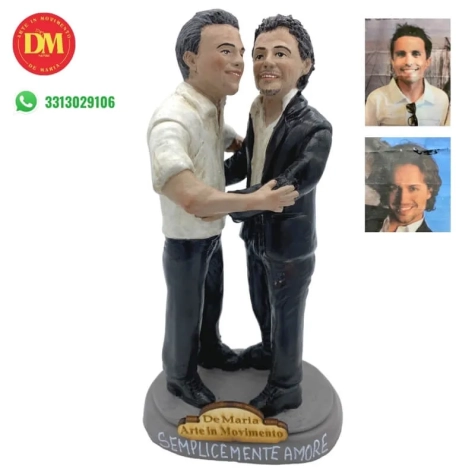 Statuina coppia personalizzata 25 cm
