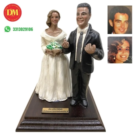 Statuina sposi personalizzata 15 cm