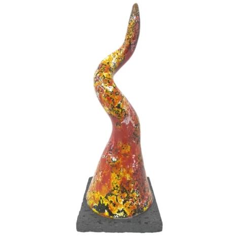 Corno in ceramica multicolor da tavolo 19 cm