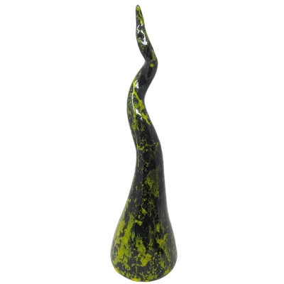 Corno in ceramica verde fantasy da tavolo 40 a 50 cm