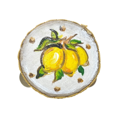 Tamburello con dipinto dei Limoni 4.5 cm