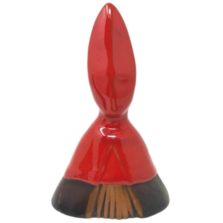 Busto San Gennaro rosso in terracotta 14 cm