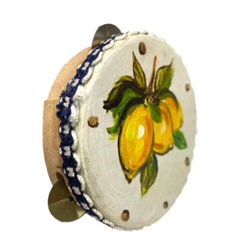Tamburello con dipinto dei Limoni 8 cm