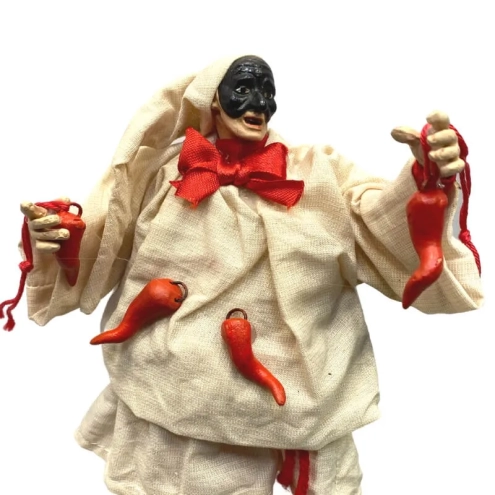 Pulciorno con vestiti di stoffa 40 cm