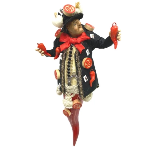 Gobbocorno con vestiti di stoffa 40 cm