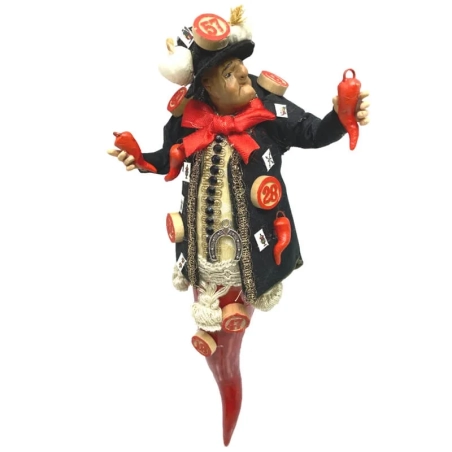 Gobbocorno con vestiti di stoffa 40 cm