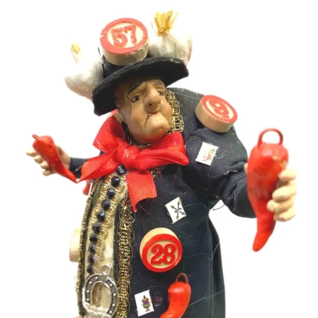 Gobbocorno con vestiti di stoffa 40 cm