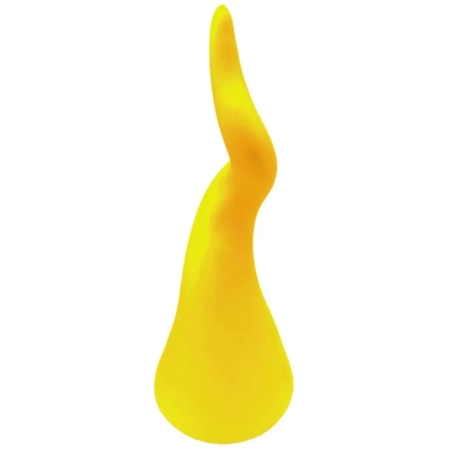 Corno in ceramica da tavolo giallo 15 cm
