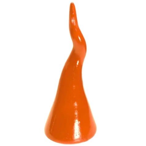 Corno in ceramica da tavolo arancione 15 cm