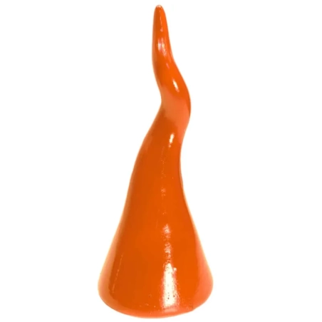 Corno in ceramica da tavolo arancione 15 cm