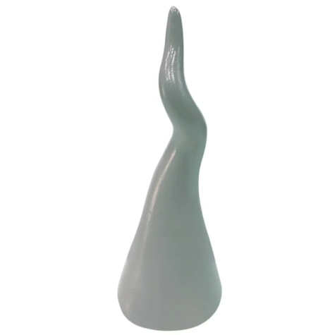 Corno in ceramica da tavolo grigio 15 cm