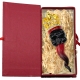 Corno luxury pulcinella in terracotta 13 cm con scatola regalo